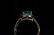White Gold Topaz Ring w/ Diamonds Sz 7 - 2
