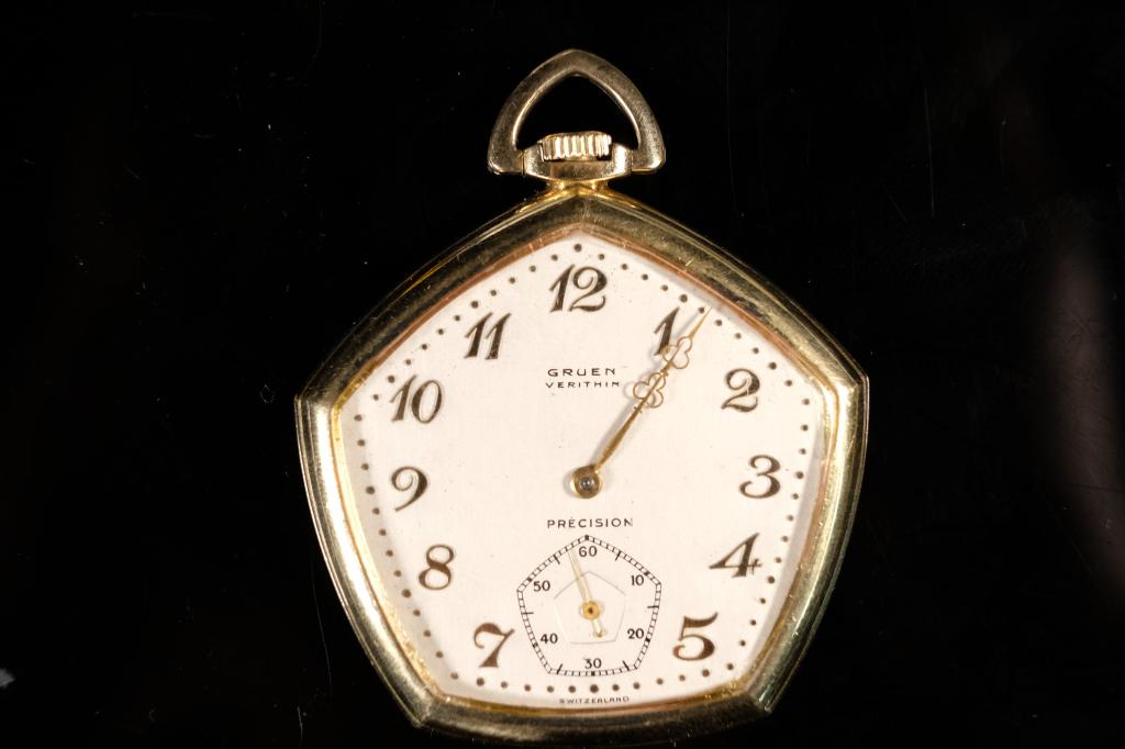 Gruen Watch Co 14K Yellow Gold Pocket Watch (1 of 2)