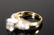 18K Yellow Gold & Diamond Wedding Ring Sz 5 - 6
