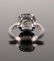 18K White Gold & Diamond Wedding Ring Sz 6.75 - 5