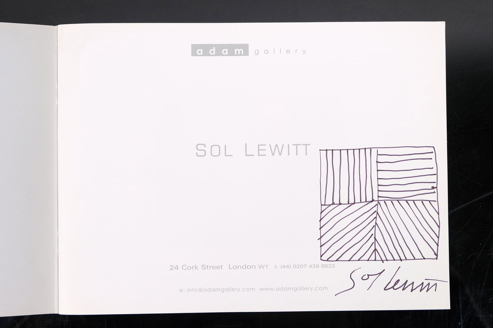 Sol LeWitt Exhibition Catalogue Signed w/Drawing (1 of 9)
