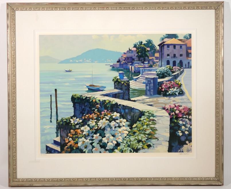 Howard Chesner Behrens "Il Lago Como" Serigraph (1 of 5)