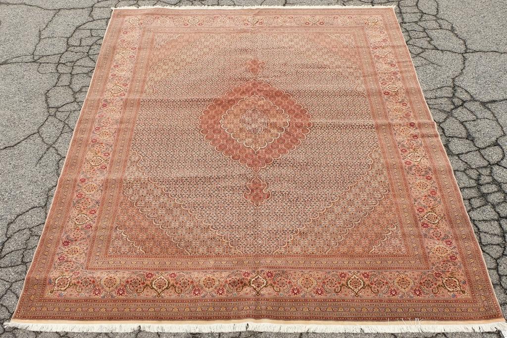 Persian Silk & Wool Floral Tabriz Rug 8'2" x 11'6" (1 of 9)