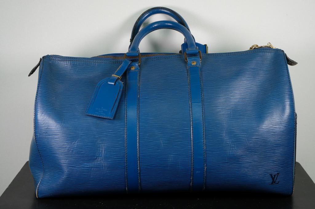 Louis Vuitton Epi Keepall 50 in Toledo Blue (1 of 6)