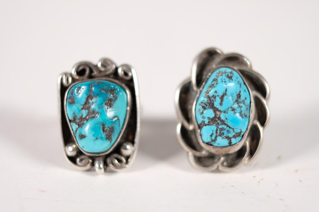 2 Vintage Navajo 925 & Turquoise Ladies Rings (1 of 9)