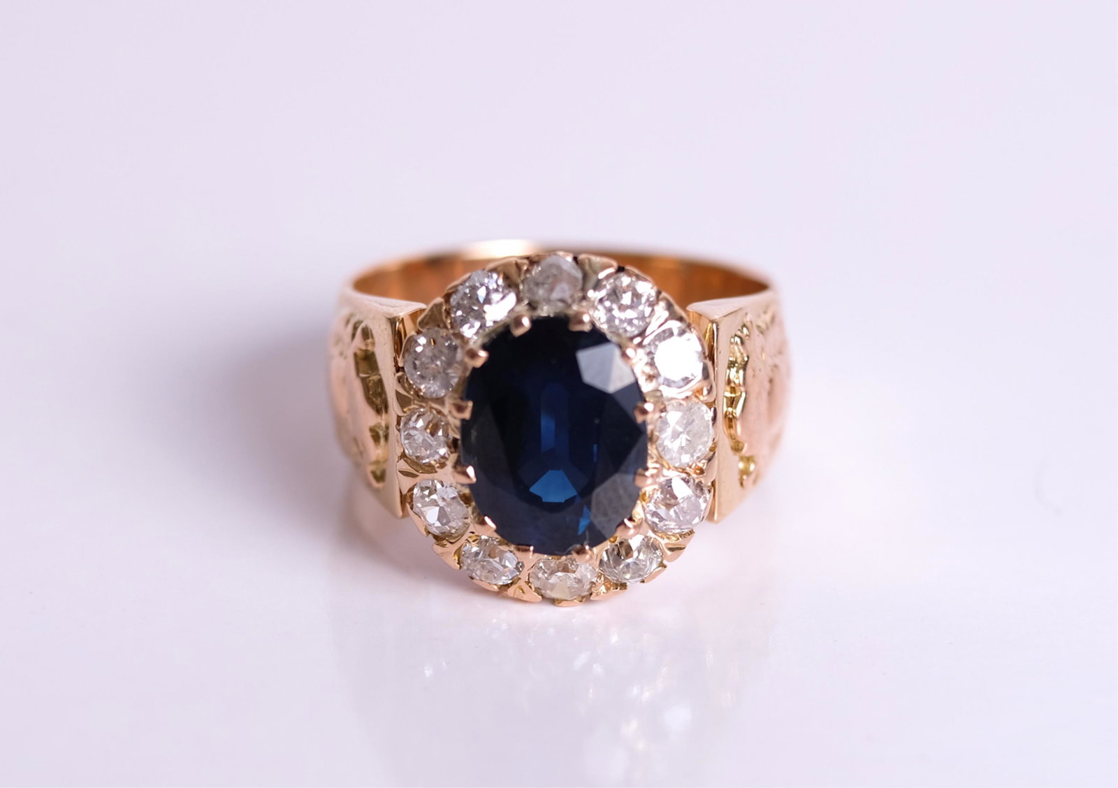 Vintage 14K Diamond & Sapphire Ladies Ring (1 of 4)