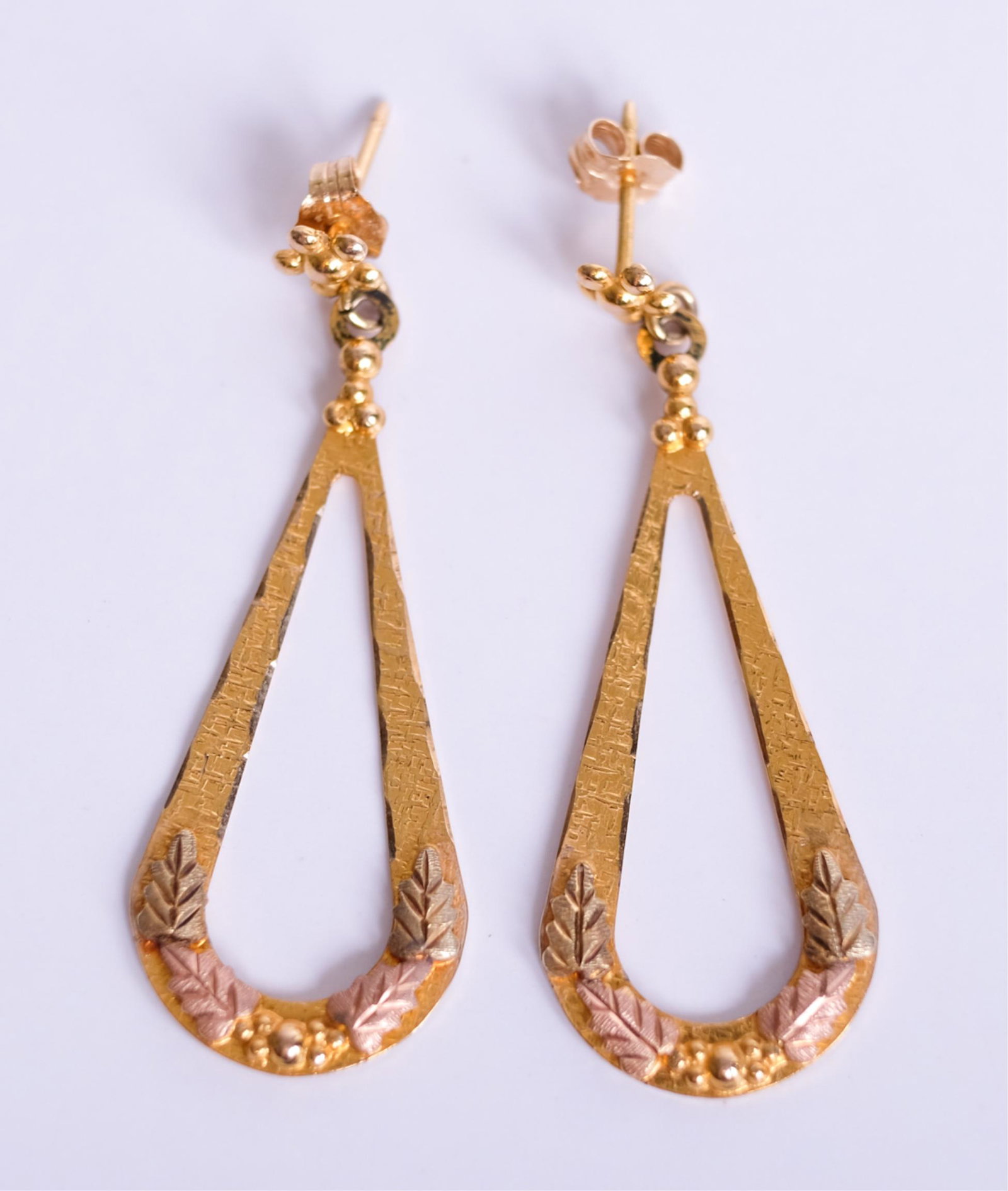 Black Hills Gold Co. Yellow & Rose Gold Earrings (1 of 5)