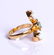 Opal, Emerald & Yellow Diamond Gold Ring - 2
