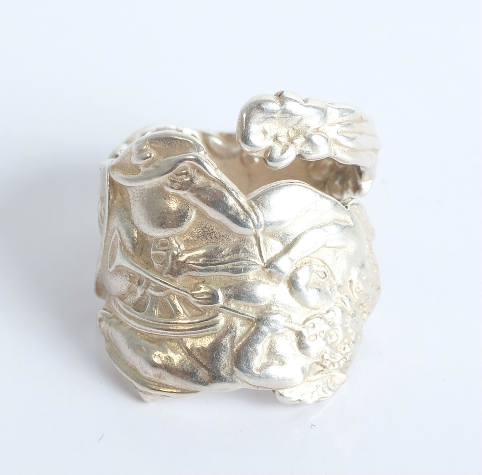 Wallace Sterling Silver Spoon Ring size 7 1/2 (1 of 6)