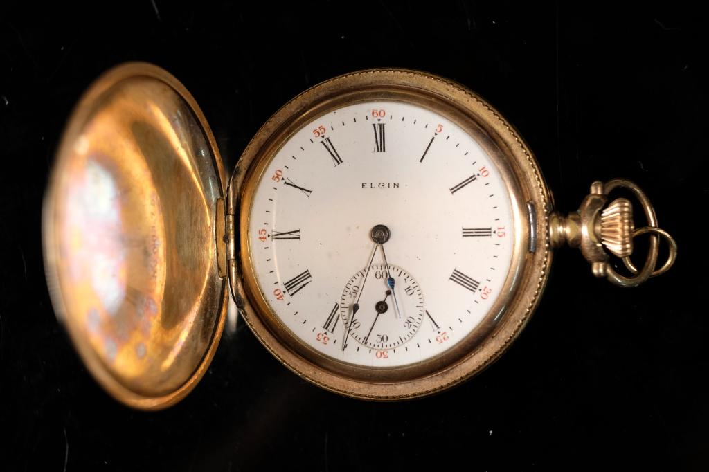 14K Elgin Grade 295 Model 2 Pocket Watch (1 of 8)
