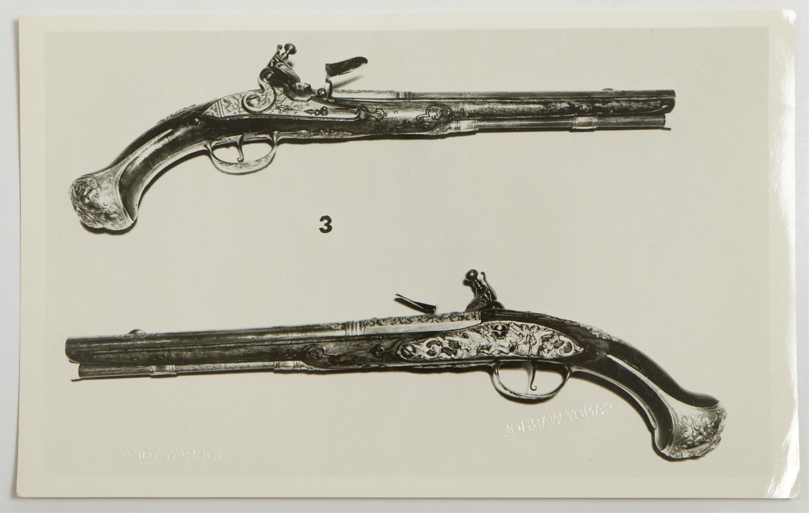 Andy Warhol Photograph (Guns) w/ Estate Stamp (1 of 4)