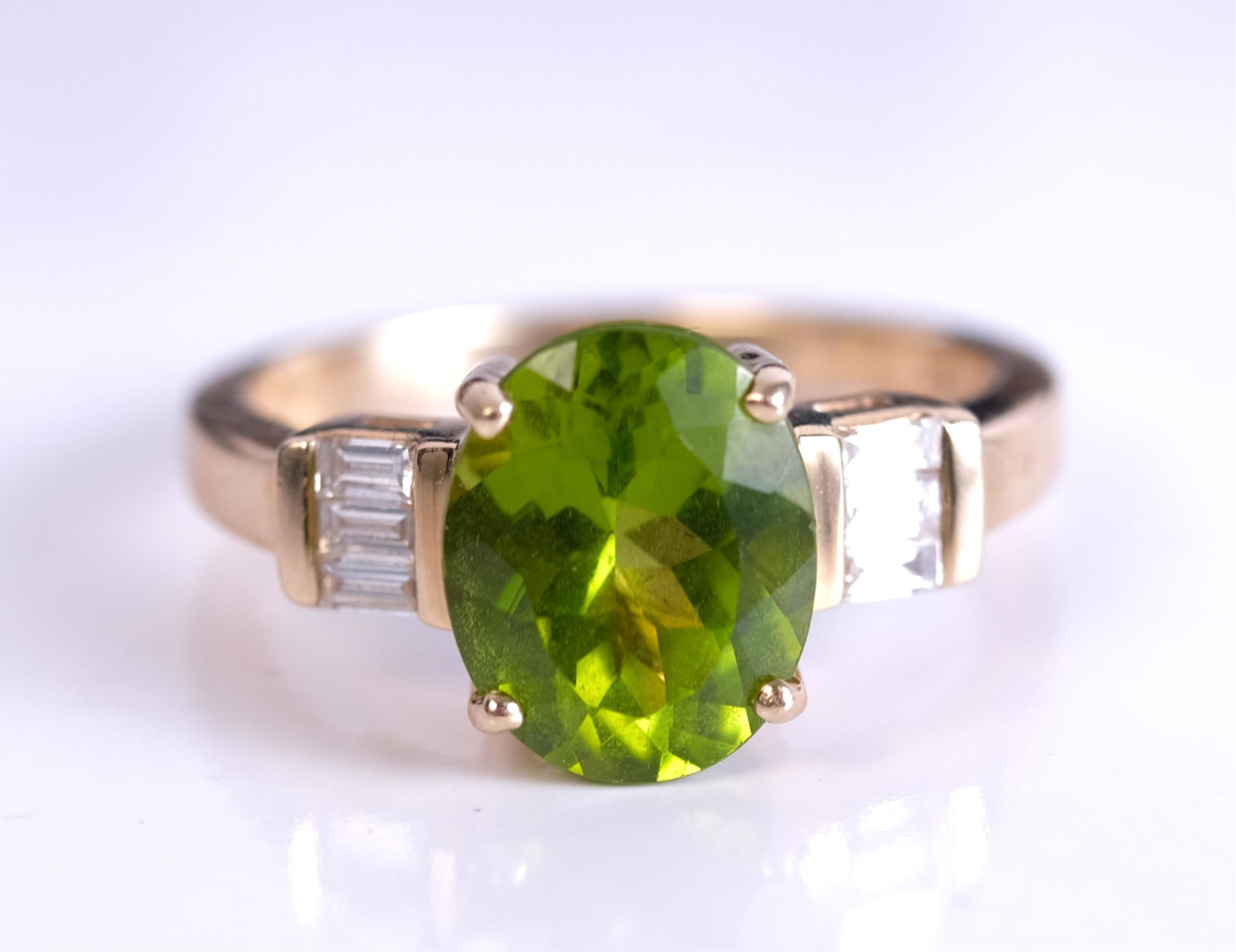 Ben Kho 14K Yellow Gold Peridot & Diamond Ring (1 of 6)