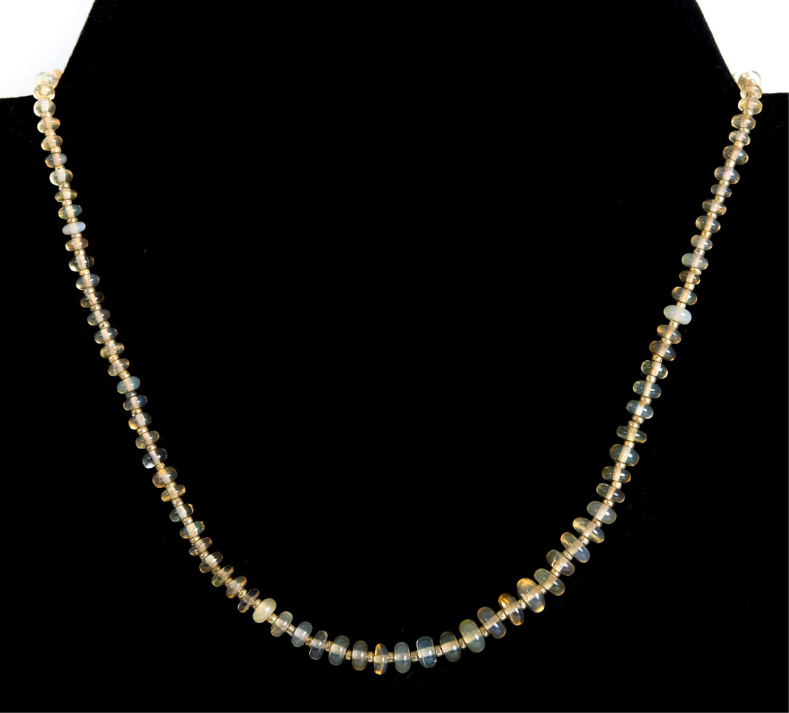 Natural Opal Beaded 14K YG Necklace (1 of 4)