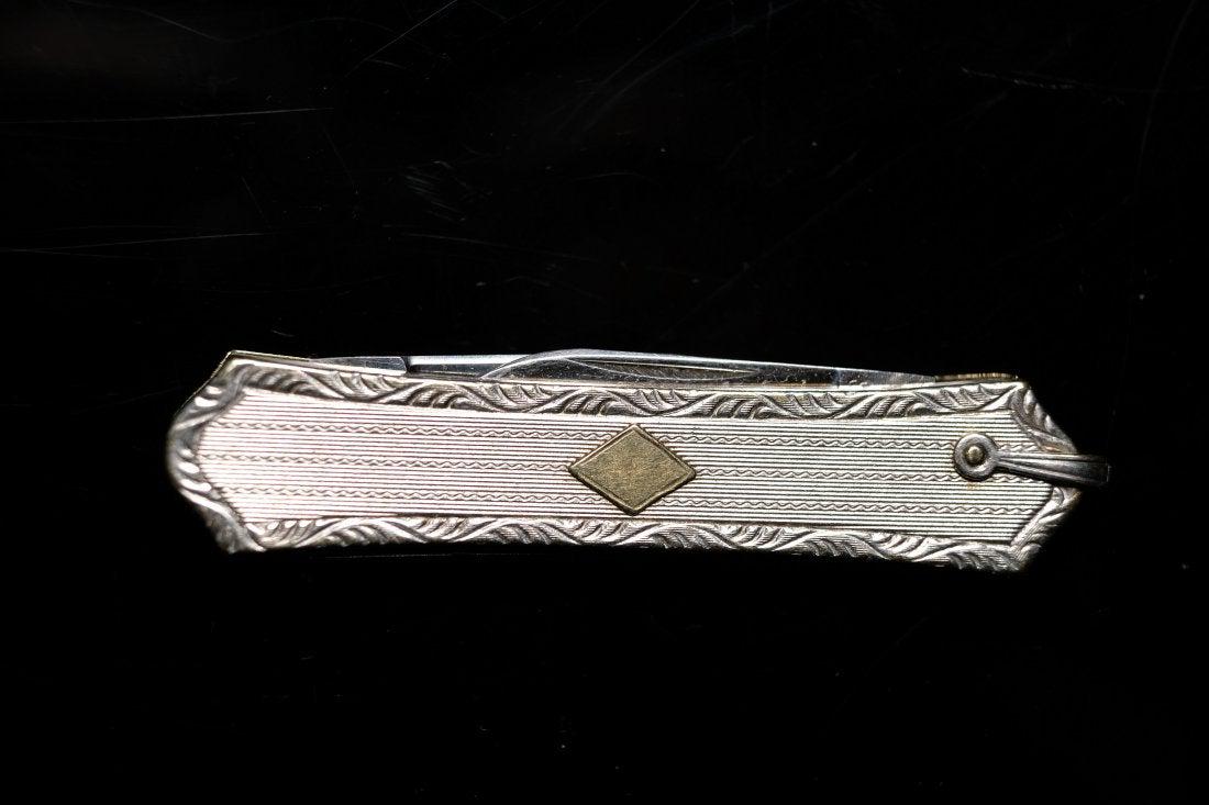 14K White Gold & Yellow Gold Small Pocket Knife (1 of 3)