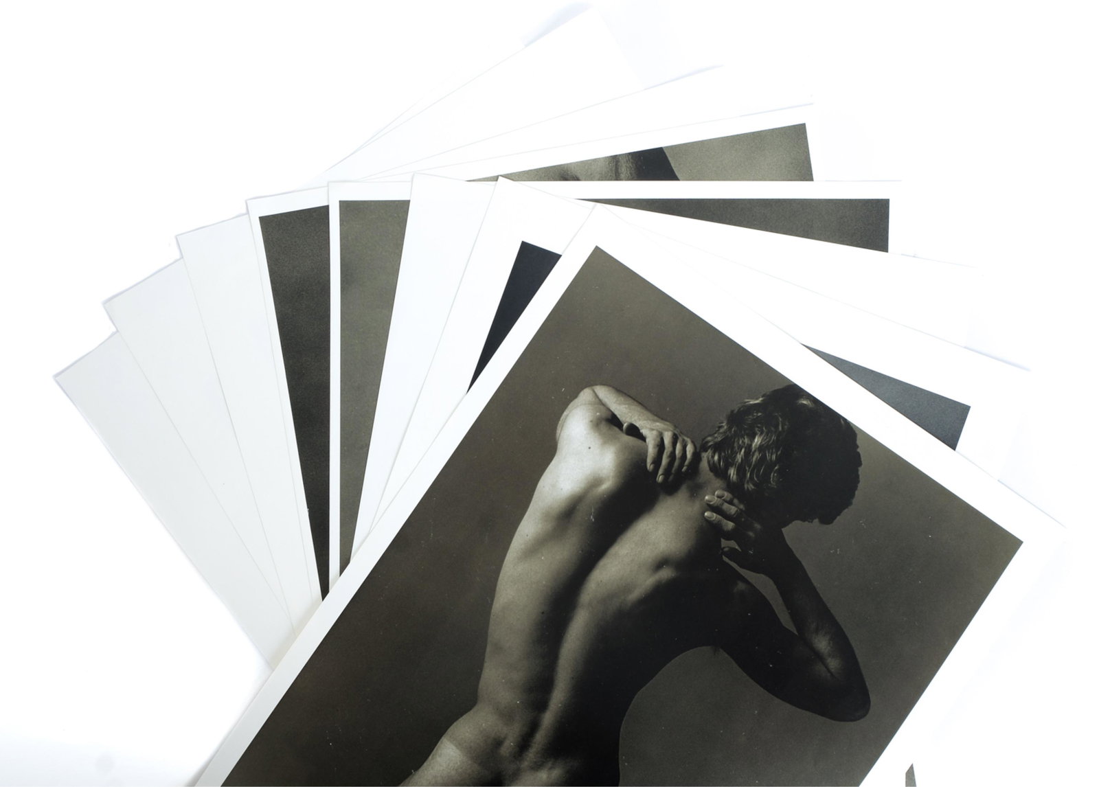 Ken Haak, Group of 8 Photo Lithographs Nudes: Ken Haak (American, 1923 - 1991), group of eight photo lithographs depicting nude men. Unframed approx. 14" x 11".