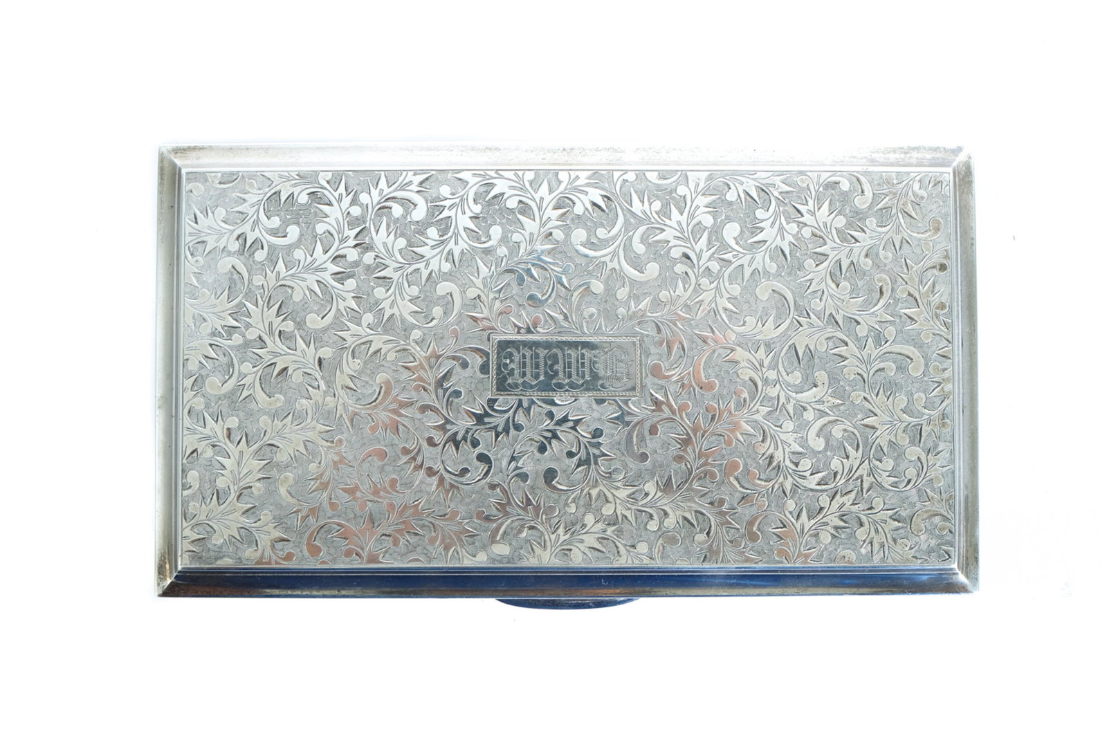 Sterling 950 Silver & Ebony Hinged Dresser Box (1 of 4)