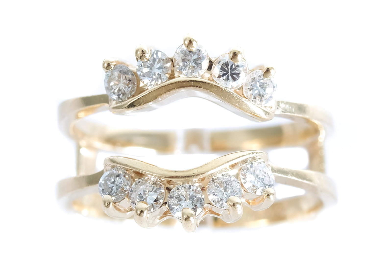 14K Yellow Gold & Diamond Ring Guard (1 of 4)