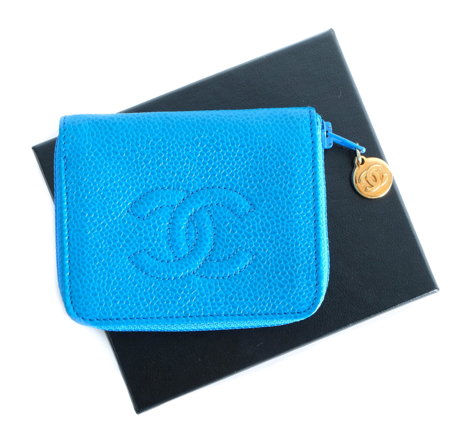 Chanel Blue Caviar Leather Coin Purse w/Box (1 of 7)