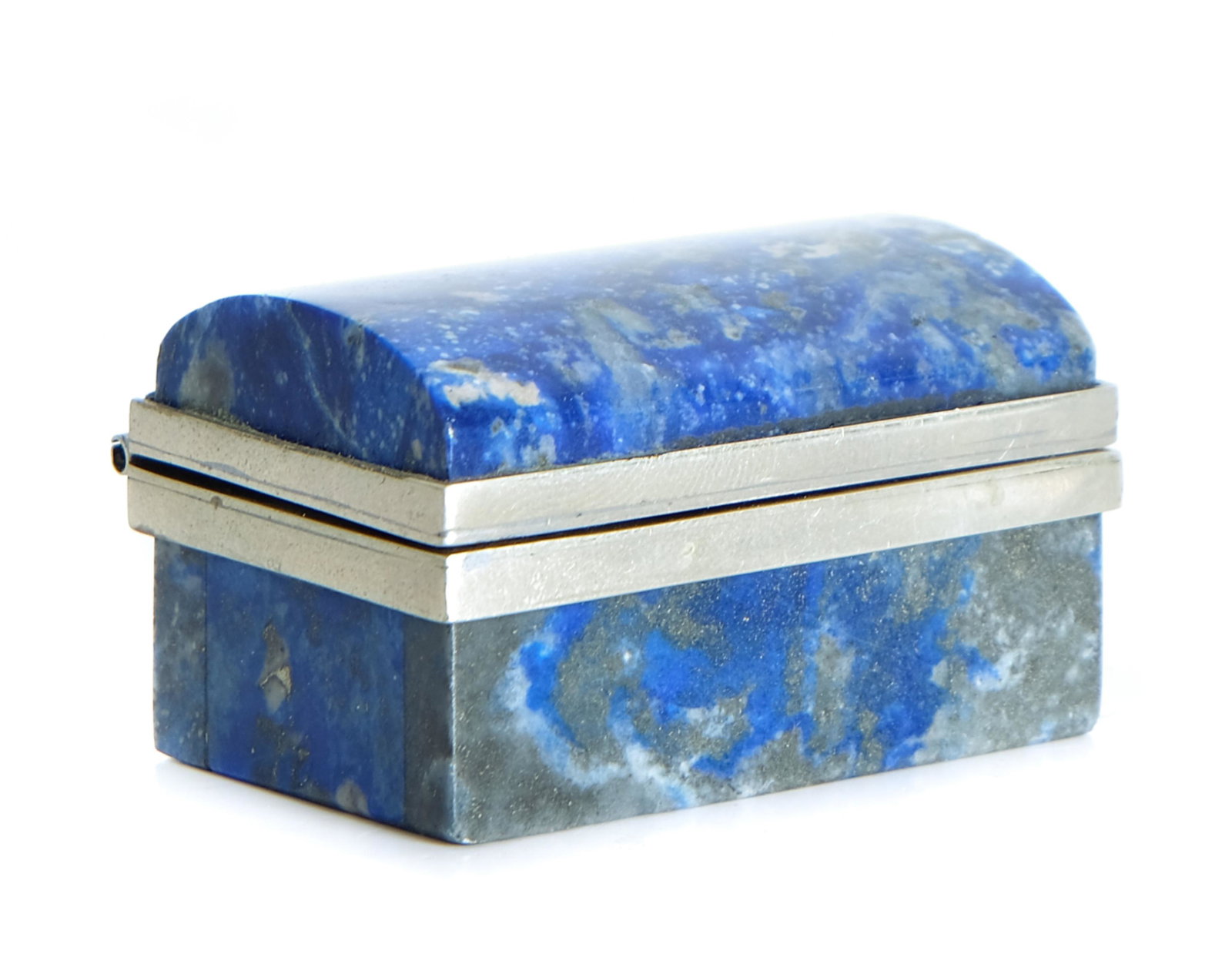 Russian Lapis Lazuli Dome Shaped Hinged Box (1 of 5)