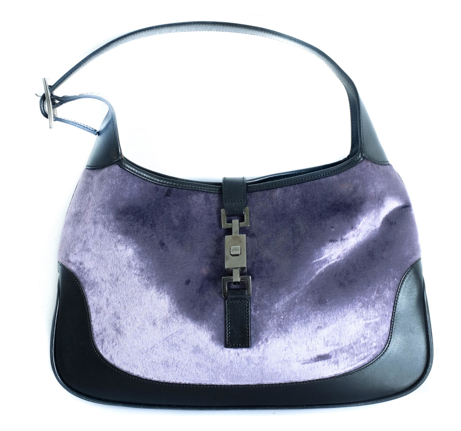Gucci Jackie Hair and Leather Purple Pony Fur Bag (1 of 6)