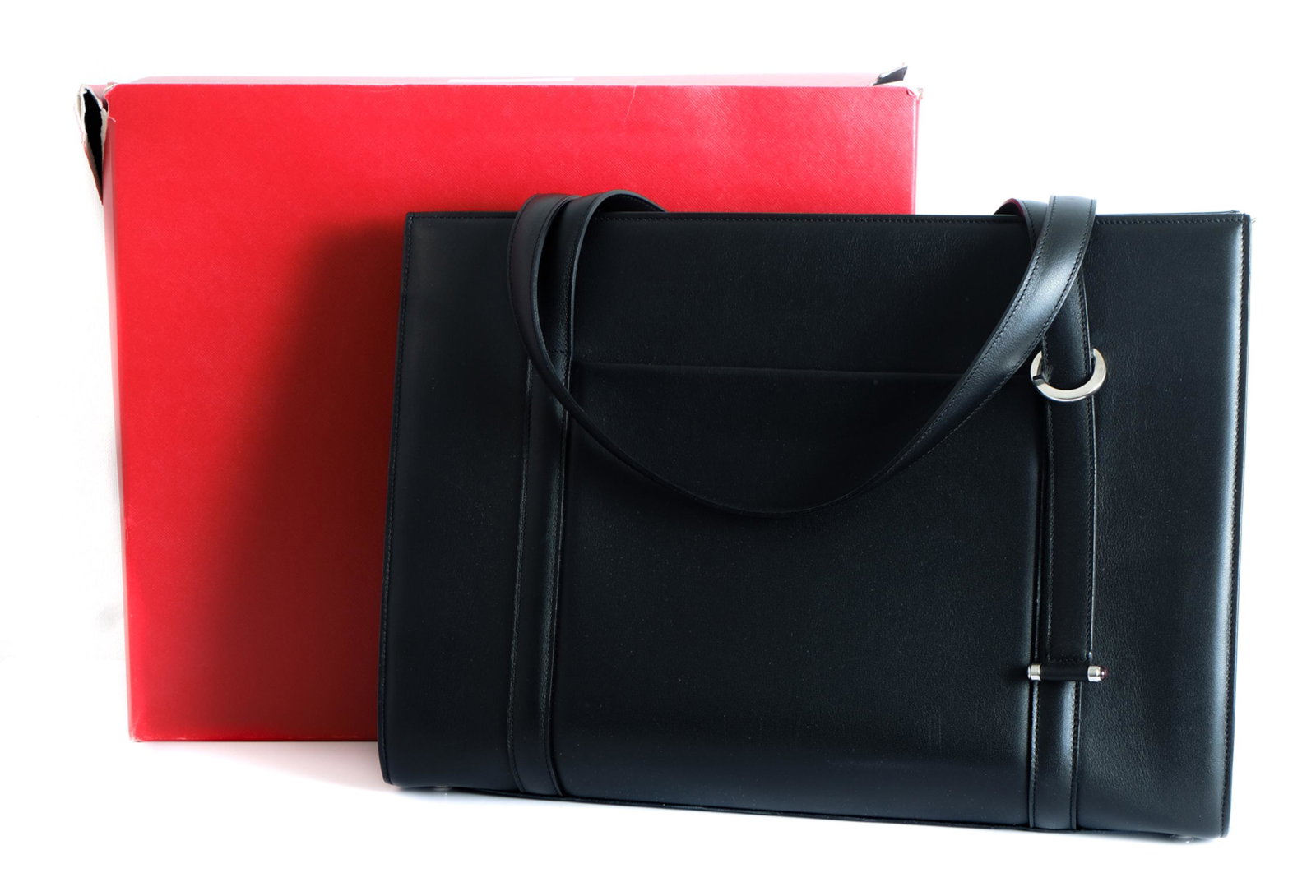 Cartier Black Calfskin Leather Cabochon Tote (1 of 8)