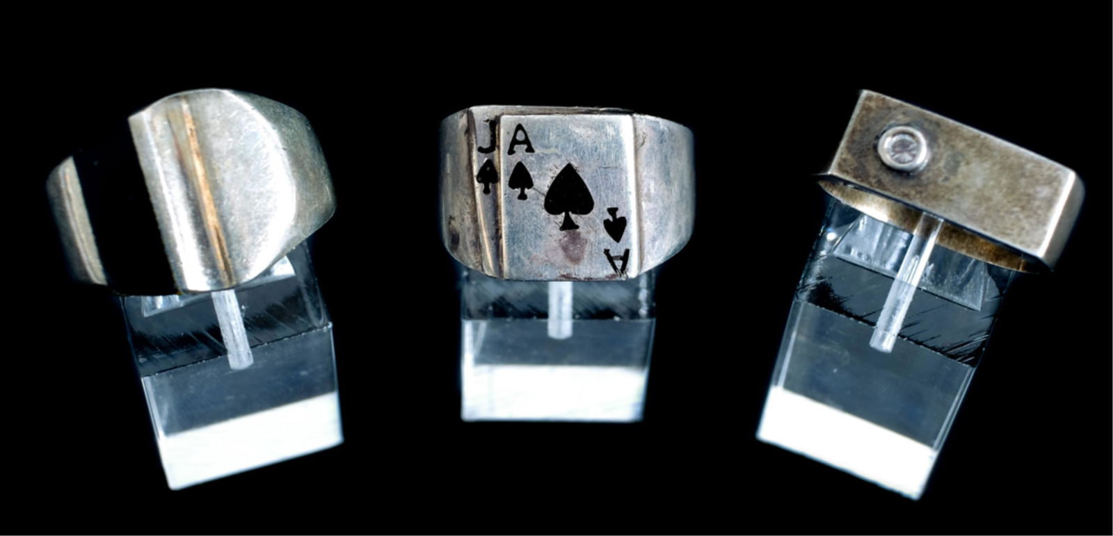 3 Sterling Silver Rings, Sizes 9, 11, 11 1/2 (1 of 12)