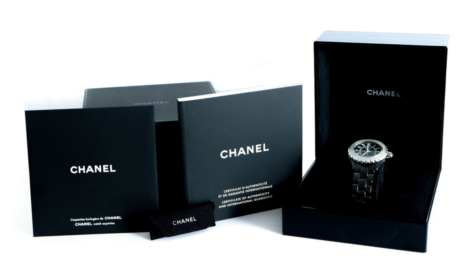 Chanel J12 Diamond Black Ceramic Watch (1 of 8)