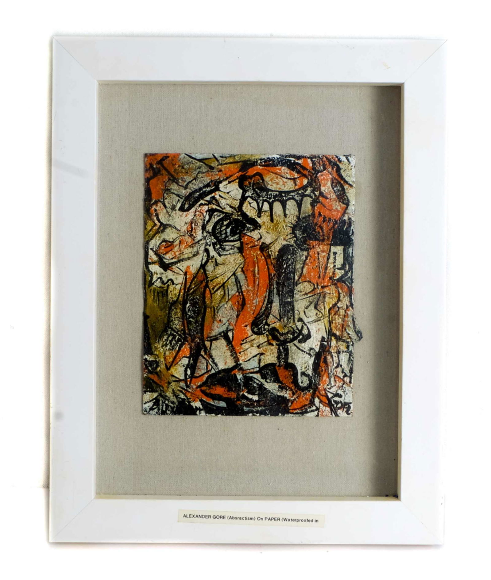 Alexander Gore Abstract Oil on Paper Signed COA (1 of 7)