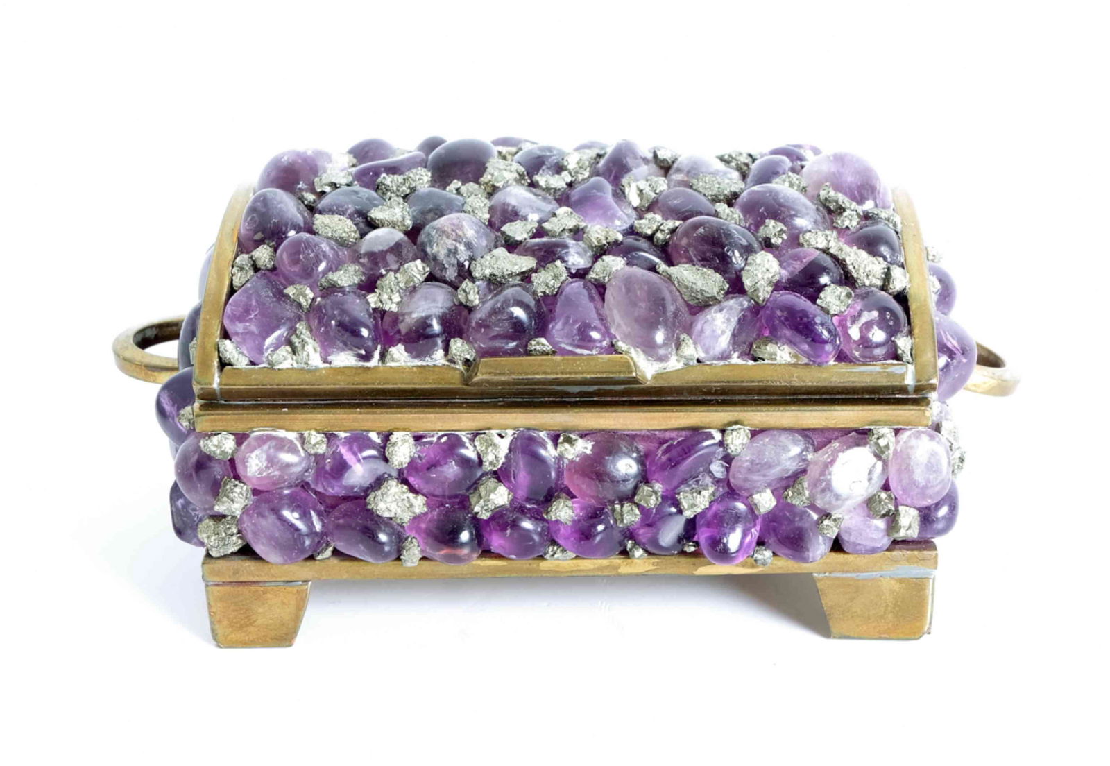 Amethyst & Iron Pyrite Nugget Treasure Box (1 of 5)