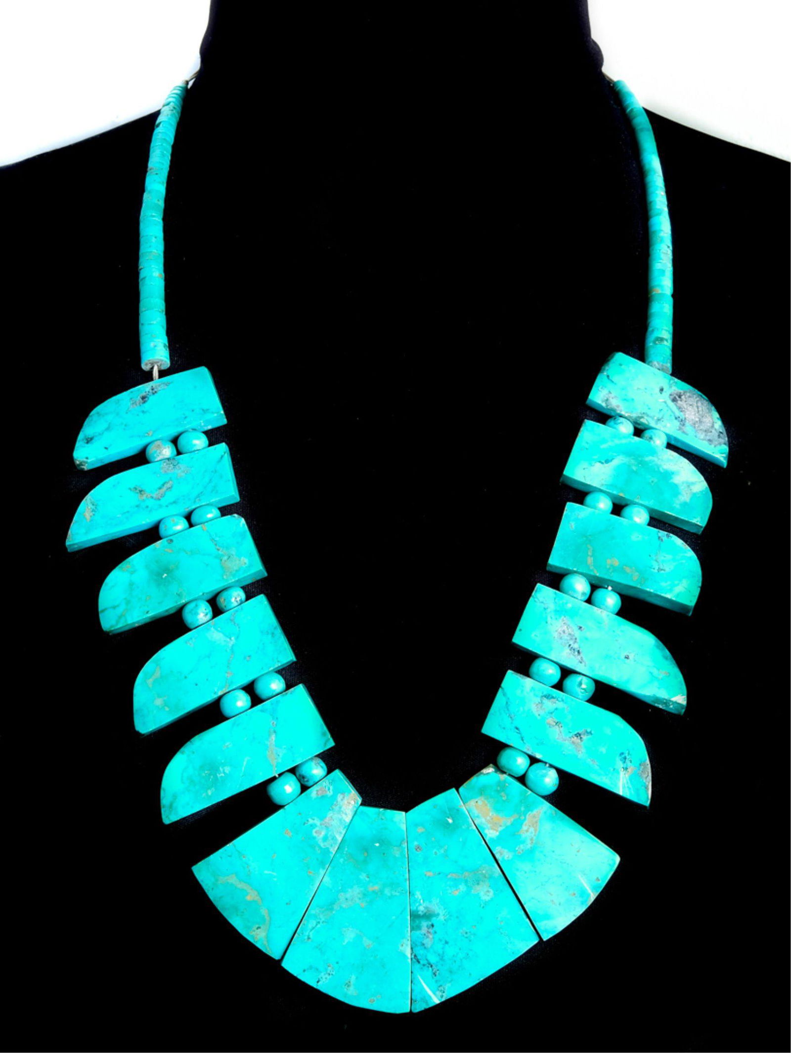 Santo Domingo Turquoise Necklace w/Heishi Beads (1 of 5)