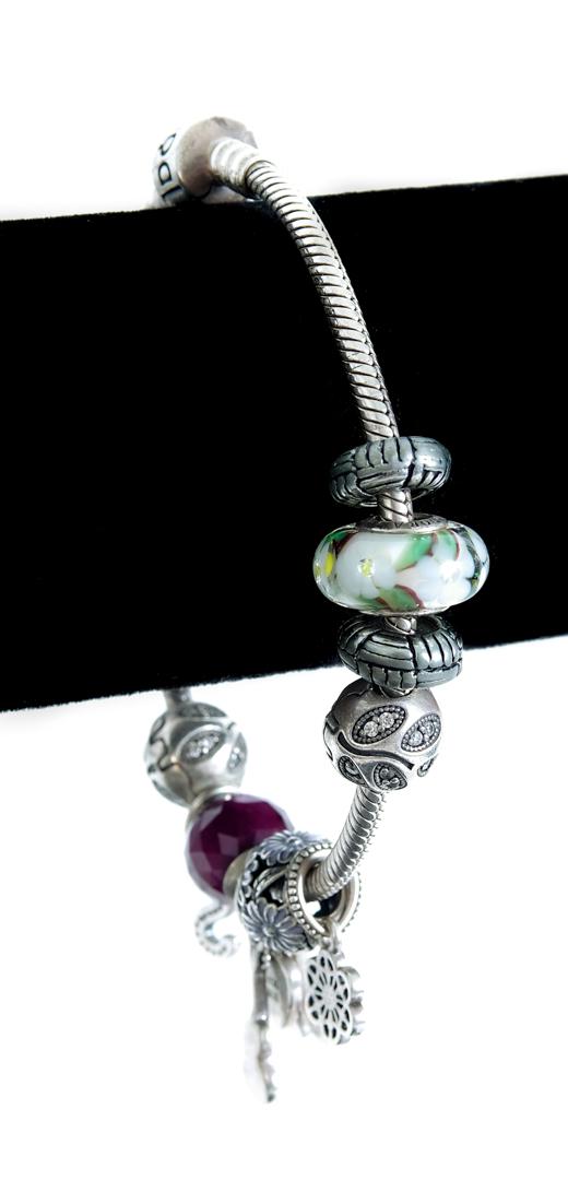 Sterling Silver Pandora Charm Bracelet (1 of 9)