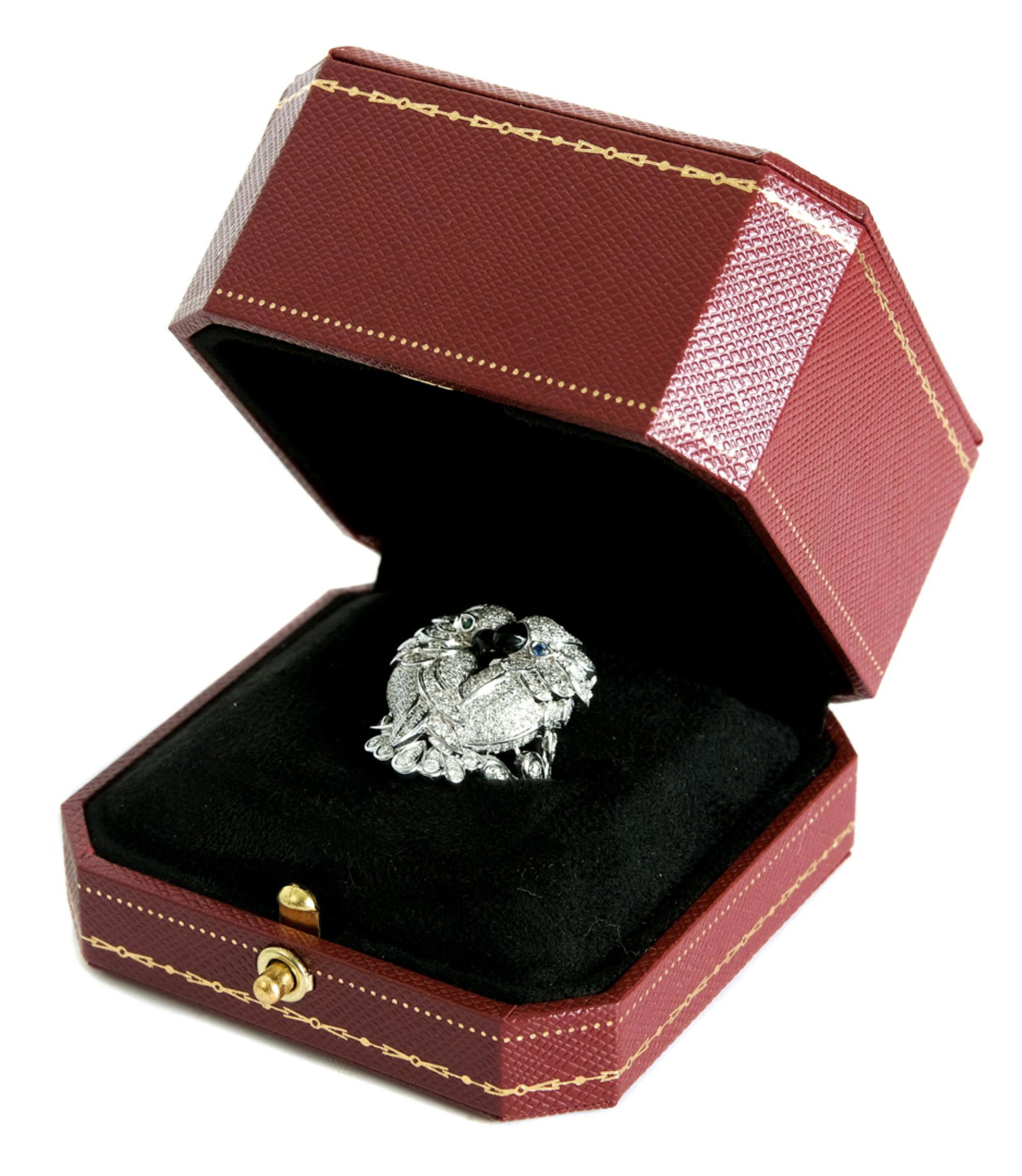 Attr. Cartier 18K WG Les Oiseaux Liberes Ring (1 of 9)