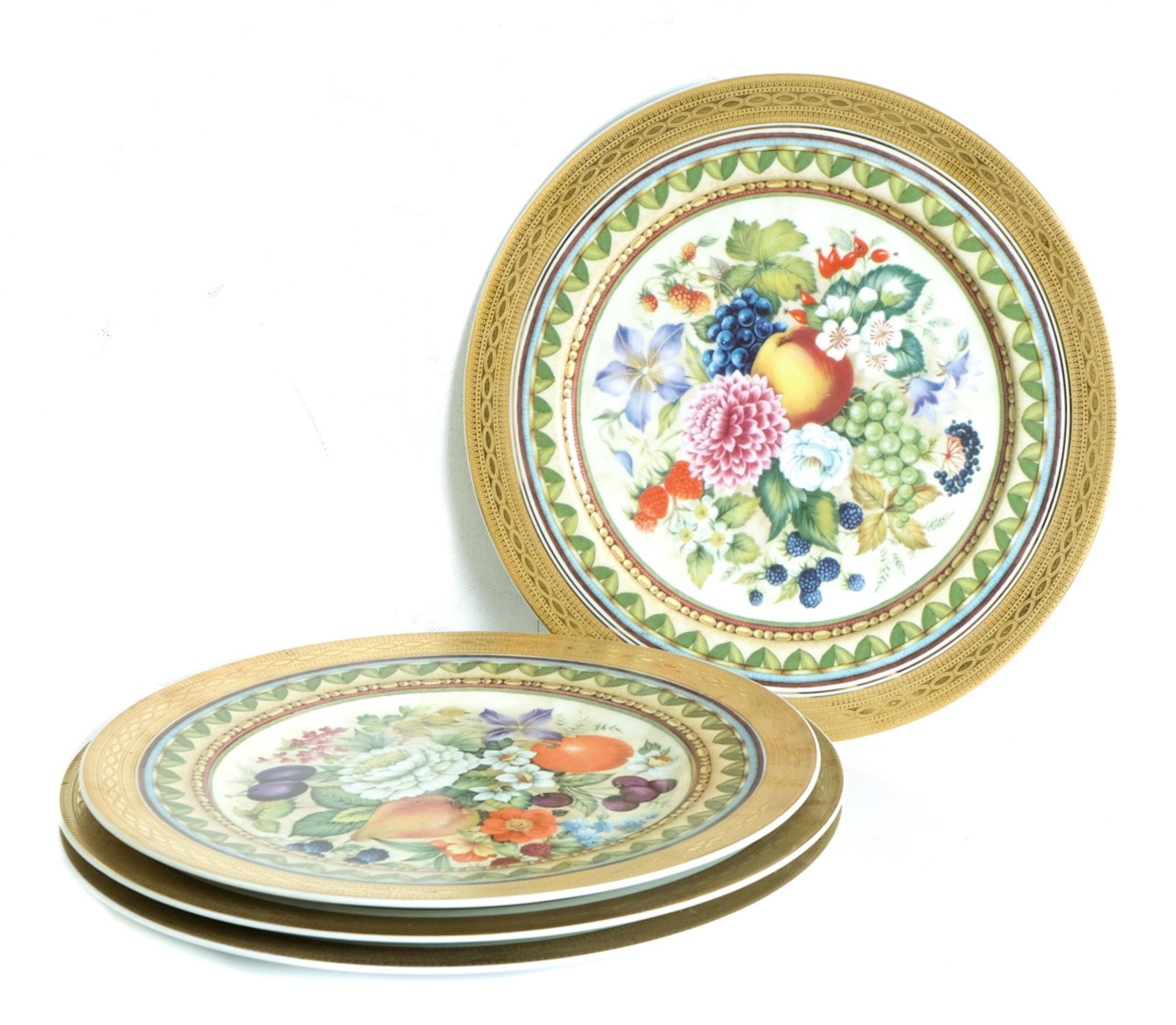 Group, 4 Porcelaine LG T. Limoges Cabinet Plates (1 of 7)