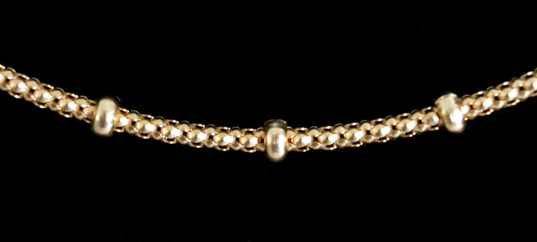 14k Yellow Gold Beaded Ball Chain Necklace (1 of 3)