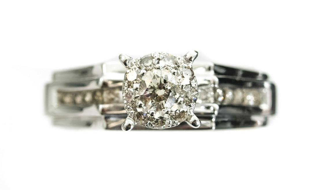 14k White Gold Diamond Ring, Size 7 1/2 (1 of 6)