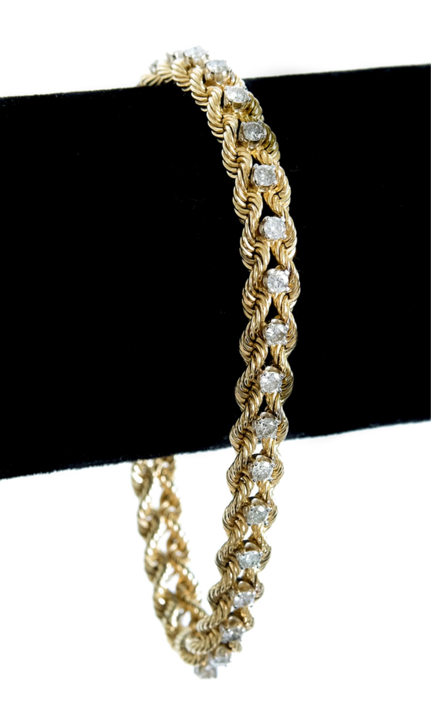 14k Yellow Gold Tennis Bracelet w/32 Diamonds (1 of 5)