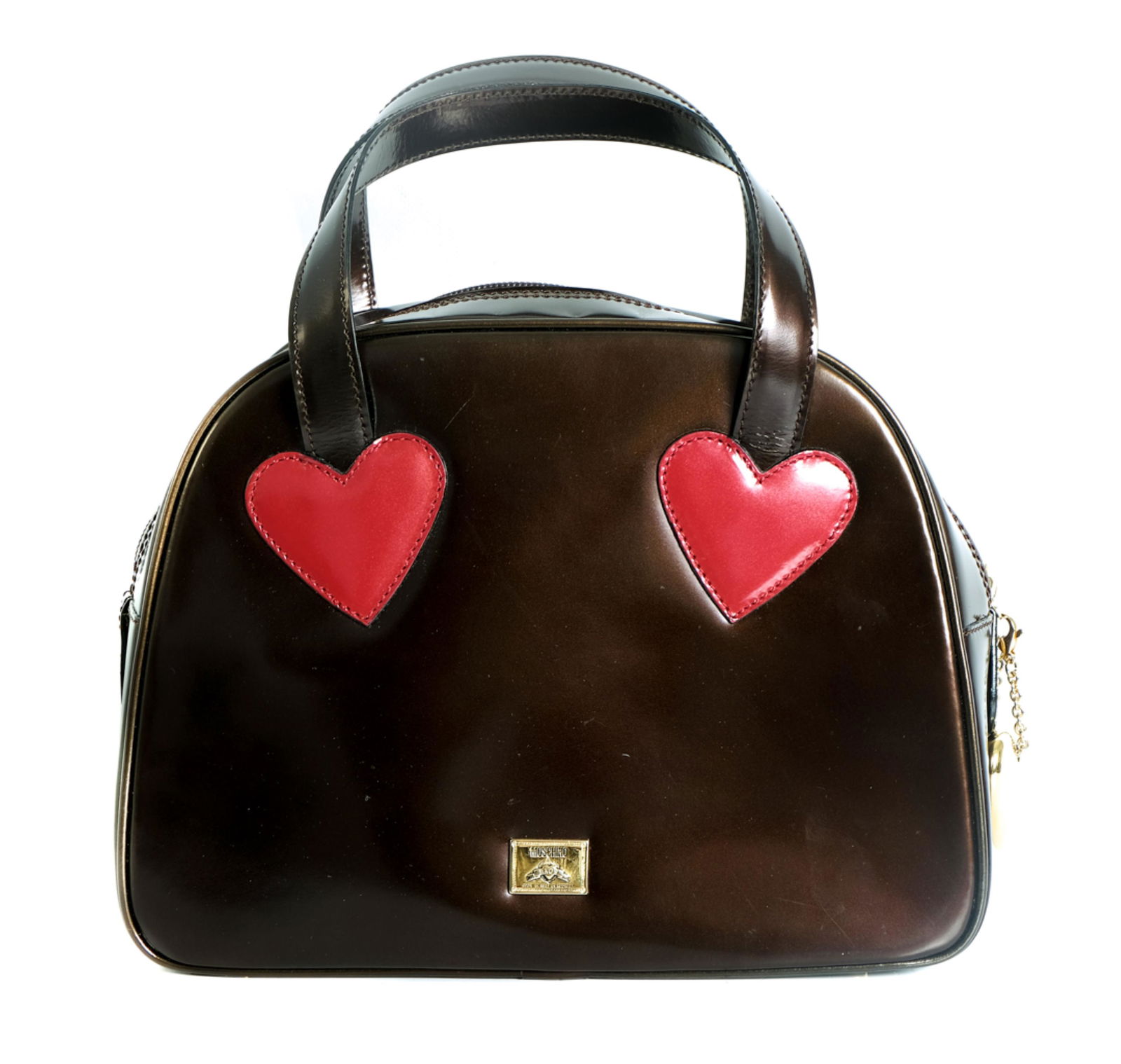 Moschino Patent Leather Heart Handbag (1 of 9)