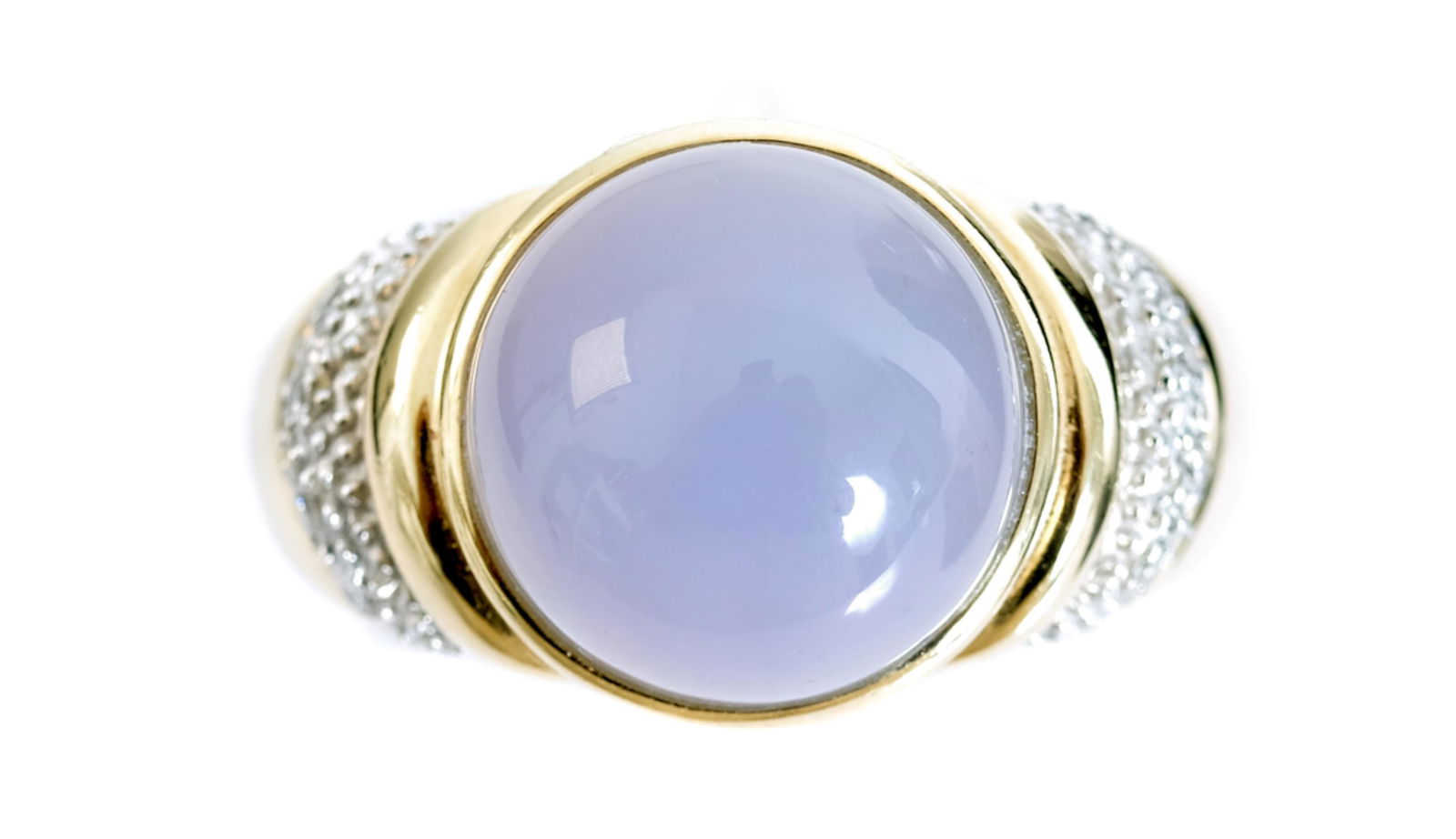 14k Yellow Gold Diamond & Chalcedony Ring (1 of 6)
