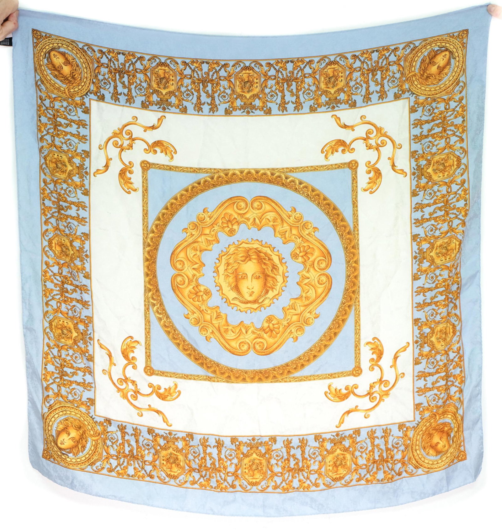 Italian Versace Style 100% Silk Scarf (1 of 8)