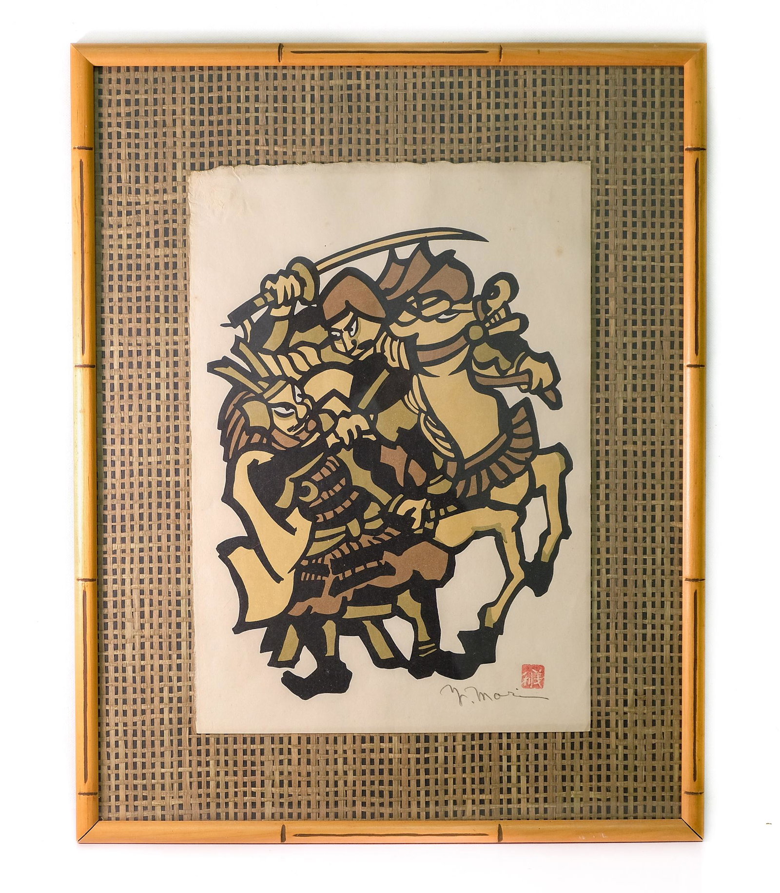 Yoshitoshi Mori, Battle, Color Woodblock Print (1 of 8)