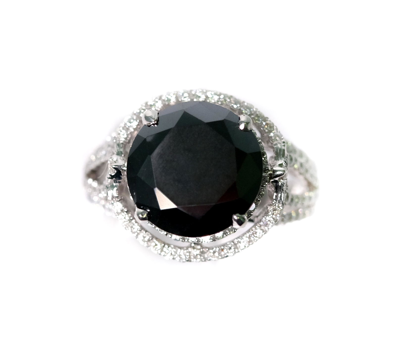 14k WG Black & White Diamond Ring Parade Design (1 of 6)