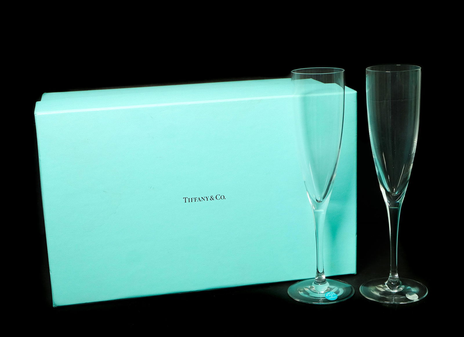 Pair, Tiffany & Co Champagne Flutes w/Box (1 of 7)