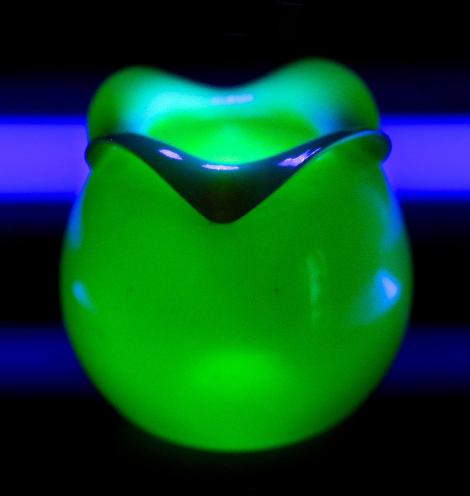 Antique THOMAS WEBB Glossy Burmese Rose bowl: Attributed to Thomas Webb, Glossy Burmese ware glass rose bowl 'Queens Burmese Pink' having a peachy pink shaped mouth.â€ â€ Height 3.75", diameter 3.5".