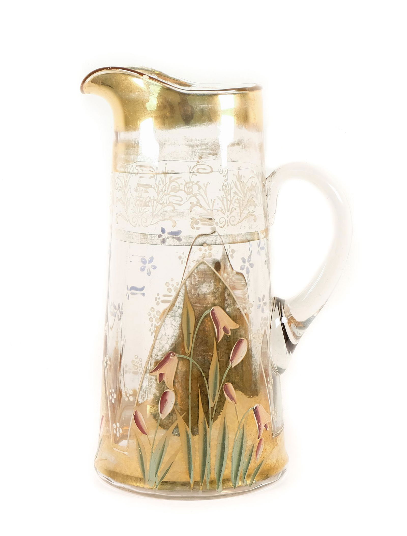 Attr. Moser Enameled Glass Lemonade Water Pitcher (1 of 10)