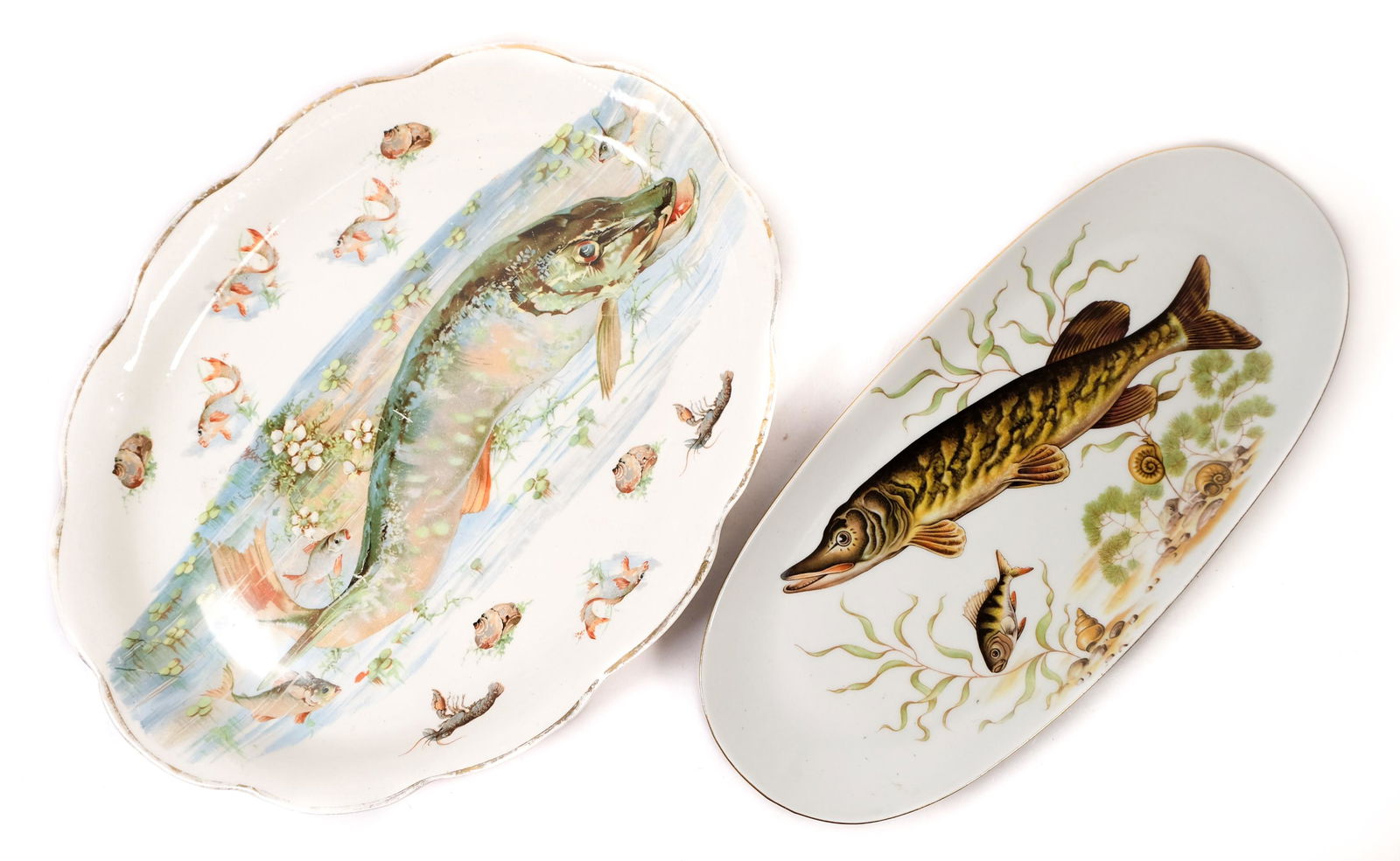 2 Vintage Porcelain Fish Platters Vodrey Naaman (1 of 13)