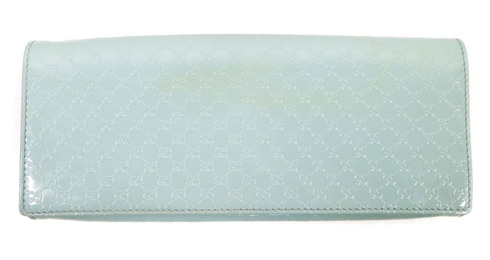 Gucci Broadway Powder Blue GG Clutch (1 of 12)