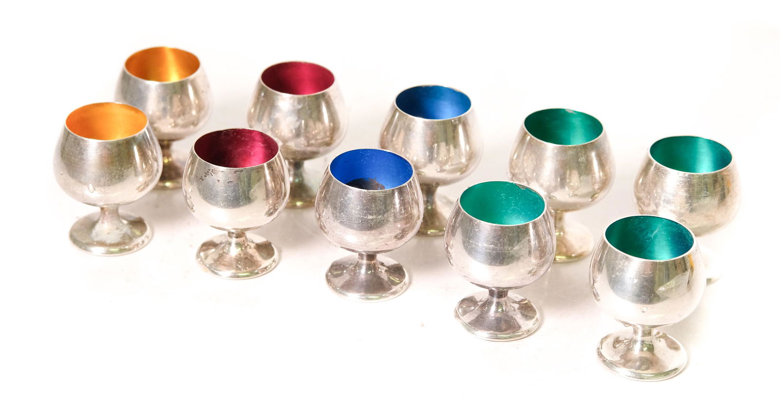 Vintage Group, 10 Gorham 925 Enamel Cups (1 of 8)