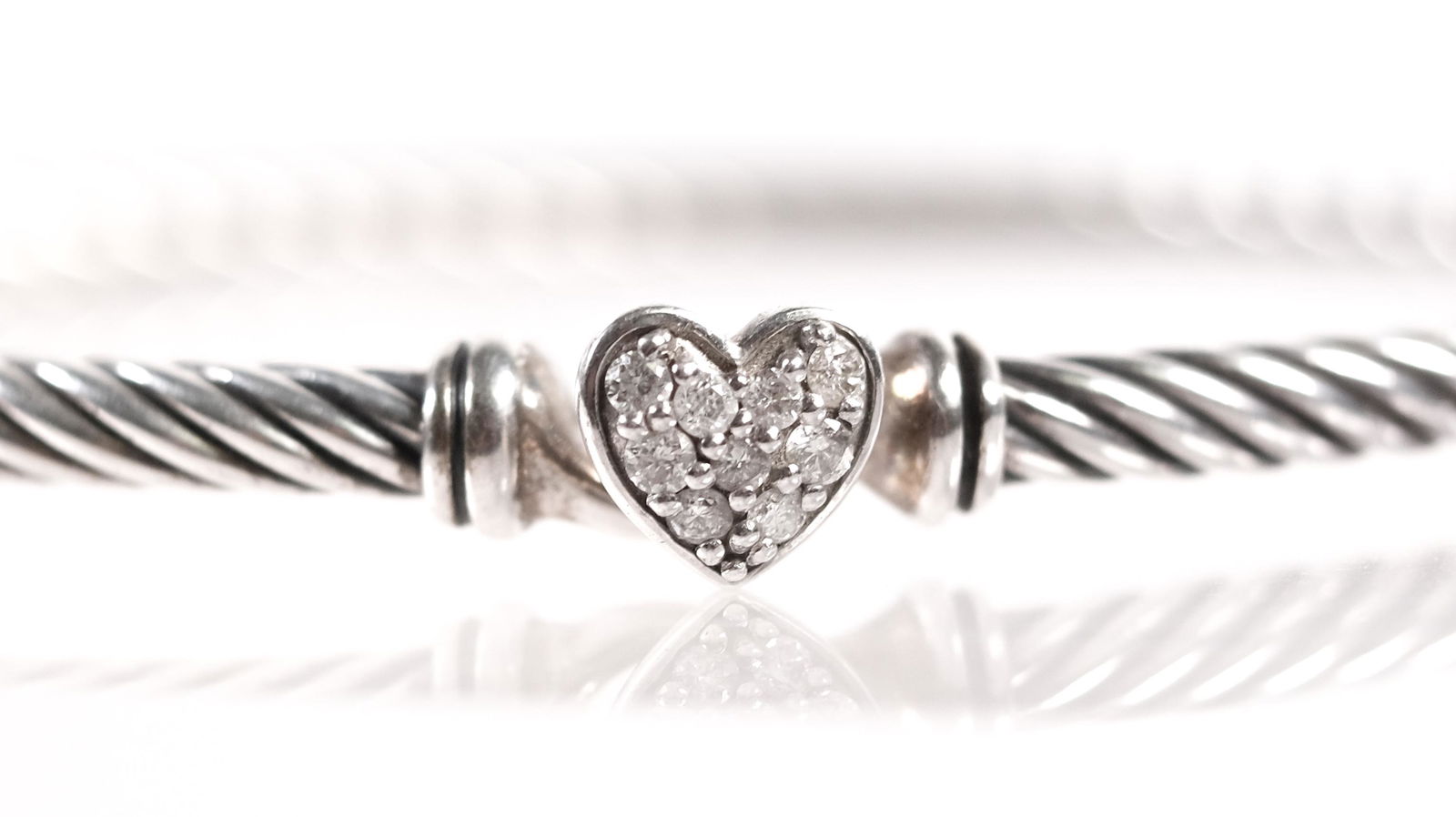 David Yurman Heart Bracelet with Pave Diamonds (1 of 4)