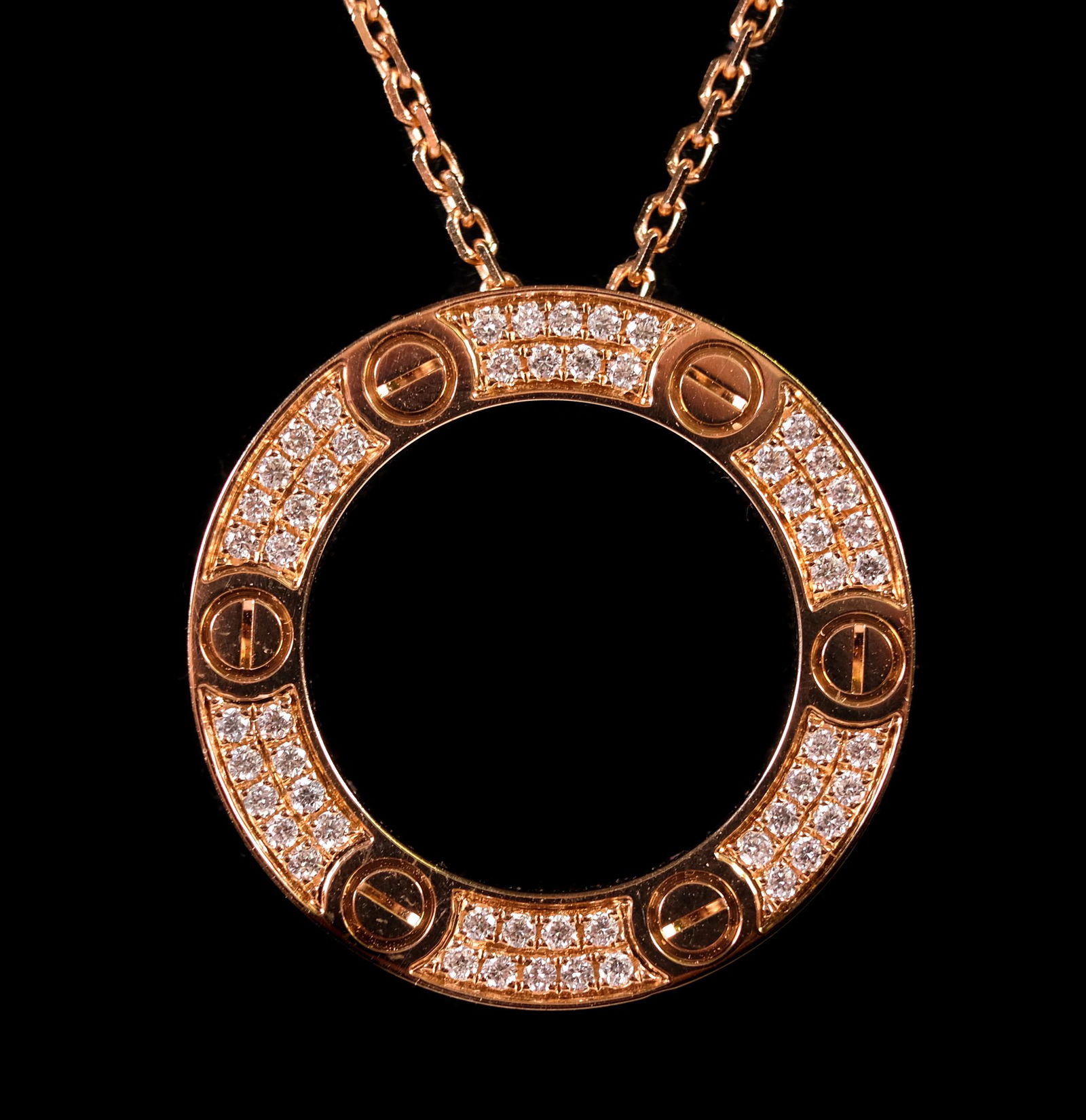 Manner Cartier, 18k Diamond LOVE Pendant Necklace (1 of 7)