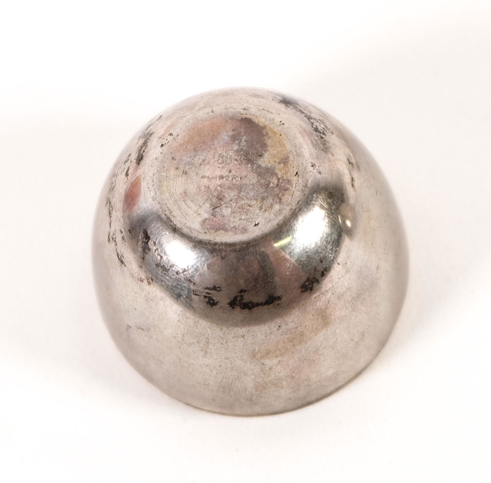 Peruzzi 800 Silver Egg Shaped Box w/ Gold Interior (1 of 5)